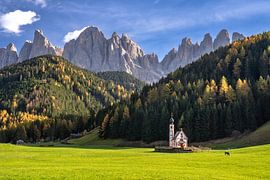 Villnöss Valley in South Tyrol in autumn by Achim Thomae Photography