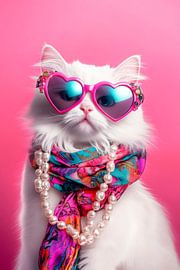 Chatte stylée au look rétro sur Poster Art Shop