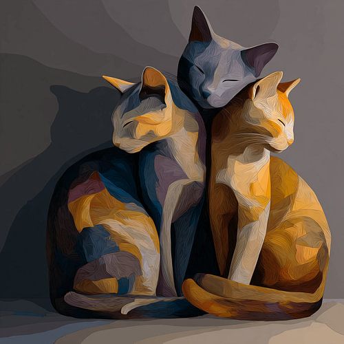 Three Cats in Harmony