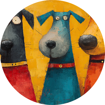 Happy Fur Friends Together van ARTEO Schilderijen