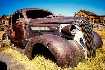Vintage car body in ghost town Bodie by Dieter Walther