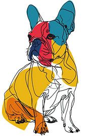 Bulldog Artwork | Kleuren Bulldog van De Mooiste Kunst