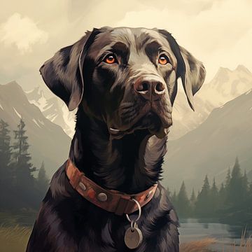 Porträt eines Labradors von Schwarzer Kaffee