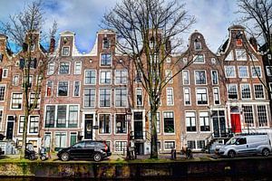 Amsterdam city centre in the winter