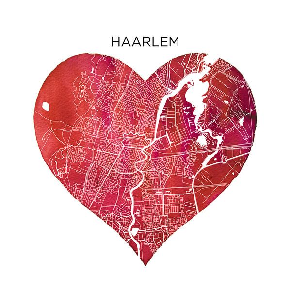 Haarlem | Stadskaarten als Wandcirkel van WereldkaartenShop