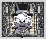 1 dollar Scrooge Mc Duck BB van Rene Ladenius Digital Art thumbnail