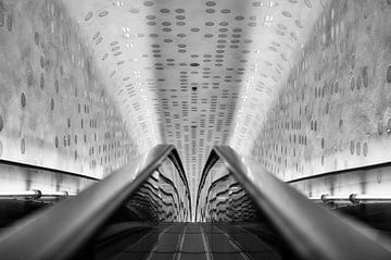 Roltrap in de Elbe Philharmonic Hall van Foto Oger