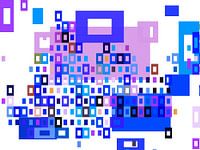 Mondriaan stijl kleurrijk