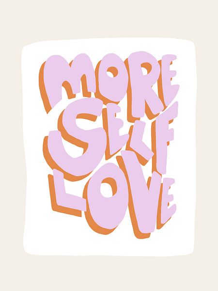 Mehr Selbstliebe Rosa von Bohomadic Studio