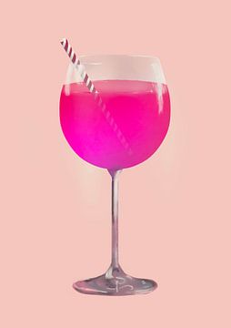 Roze Cocktail van Angela Peters