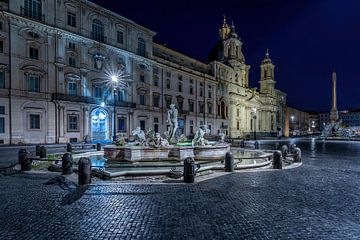 Piazza Navona bij nacht van Dennis Donders