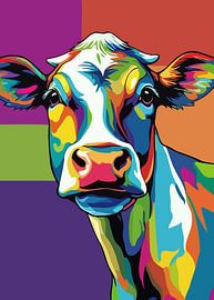 Vache laitière Style Pop Art