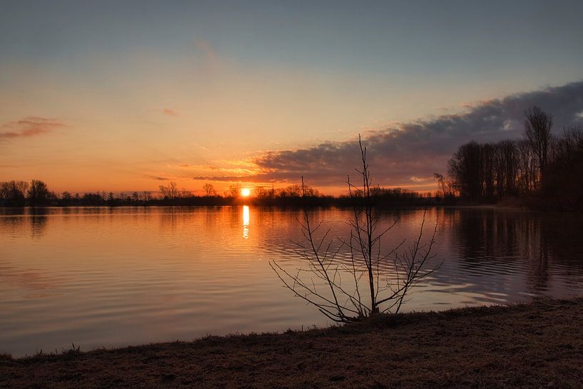Zonsopkomst in Nederland van Mireille Breen