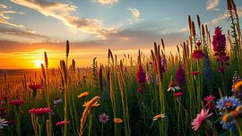 Farbenrausch der Blumenwiese von Jean Pierre