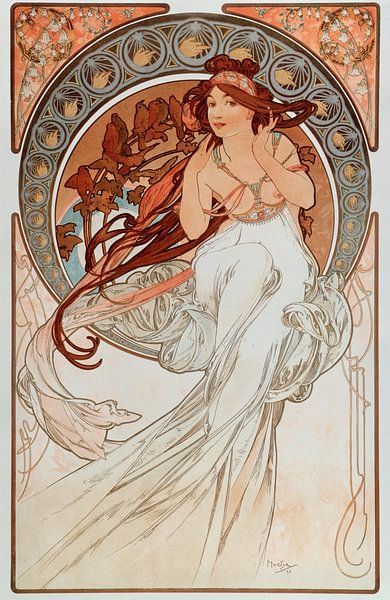 Die Musik - Alphonse Mucha von Bridgeman Masters