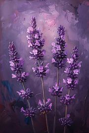 Paarse Bloemen van Bloemen Studio