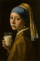 Girl with the milk moustache