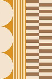 Colors and stripes collection. Ocher yellow and brown no. 8 by Dina Dankers