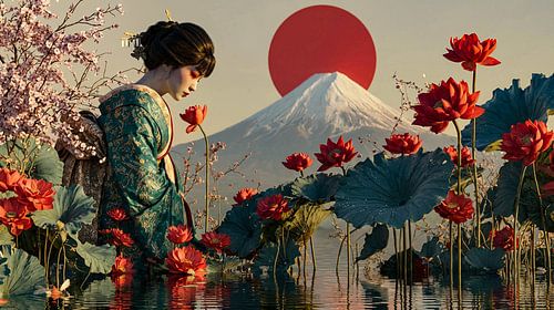 Picturesque Japanese art: Geisha