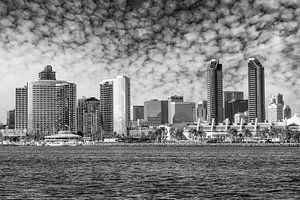 SAN DIEGO Skyline | Monochrom