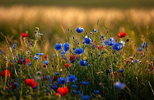 Feld mit Wildblumen