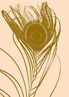 Japanische Pfauenfeder Gold