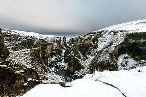 De Fjaðrárgljúfur, een betoverende canyon in IJsland van Gerry van Roosmalen