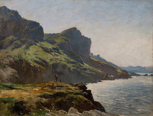 Carlos de Haes-Berglandschap aan zee, Antiek landschap