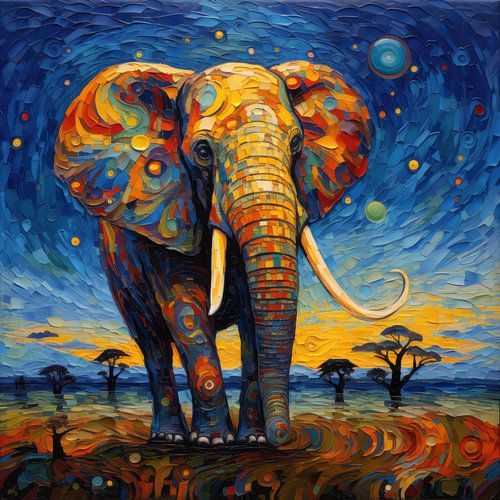 Olifant Afrika Poster Print