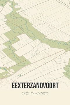 Vintage landkaart van Eexterzandvoort (Drenthe) van MijnStadsPoster