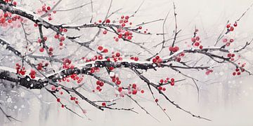 Dreamy snowy plum blossom by Whale & Sons