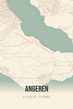 Vintage landkaart van Angeren (Gelderland) van MijnStadsPoster