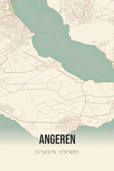 Vintage map of Angeren (Gelderland) by Prints of Place
