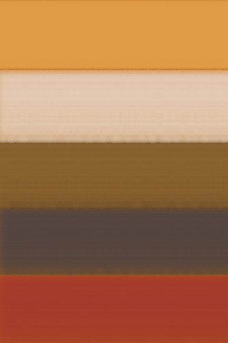 Strepen in geel, wit, mosterd, taupe, rood. Moderne abstracte kunst.