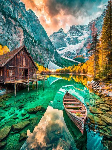 Landschap met bergen