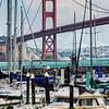 Golden Gate Bridge in San Francisco vanaf de Presidio Yacht Club van Ricardo Bouman
