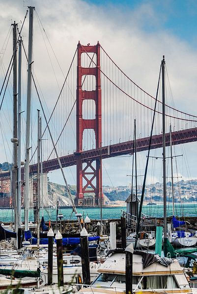 Golden Gate Bridge in San Francisco vanaf de Presidio Yacht Club van Ricardo Bouman