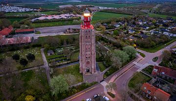 Dronebeeld ' T Hoge Licht Westkapelle van MSP Canvas