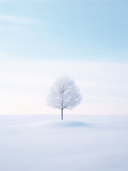 Sneeuw in Zachte Kleuren van Eva Lee