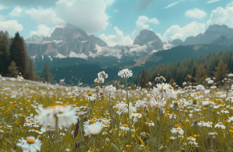 Unendliche Weiten über den Dolomiten von fernlichtsicht