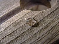water drop on wood