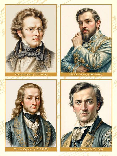 4 Komponisten-Poster B von Hans Levendig (lev&dig fotografie)