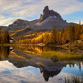 Autumn at Lago Federa, Dolomites, Italy by Henk Meijer Photography