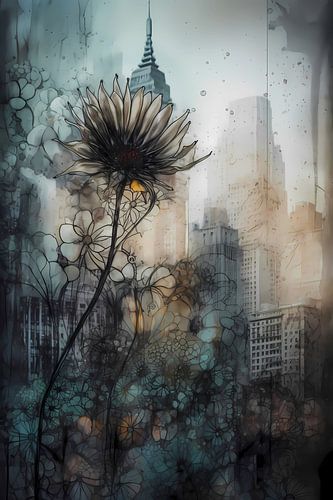 Abstract schilderij in New York