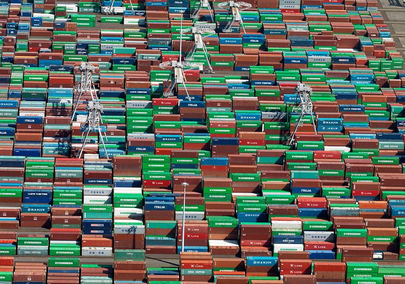 Container auf dem Containerterminal an der Maasvlakte in Rotterdam. von Sky Pictures Fotografie