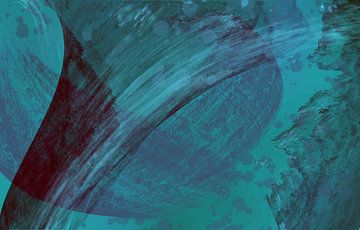 Watertrechter in grijstinten en blauw van Iris Holzer Richardson
