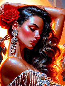 De elegantie van flamenco schoonheid