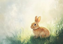 The rabbit in the secret garden by Niklas Maximilian