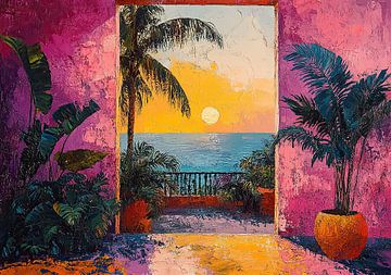 Matisse inspired Mediterranean Sea View Sea Fauvism by Niklas Maximilian