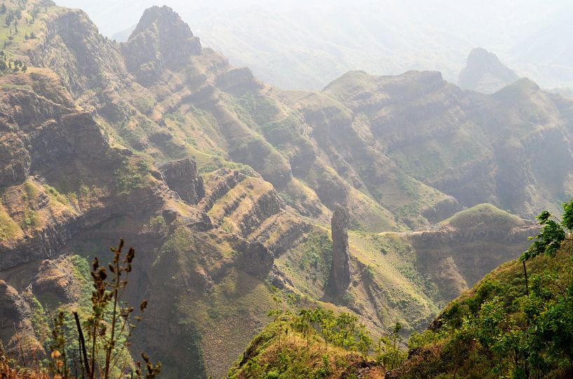 Mountains in Santiago, Cape Verde Islands by Greetje Dijkstra